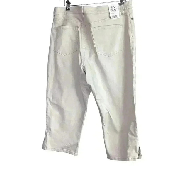 Gloria Vanderbilt Amanda Women 18 Classic Rise Capri Jeans Beige Stretch NEW - Picture 8 of 11